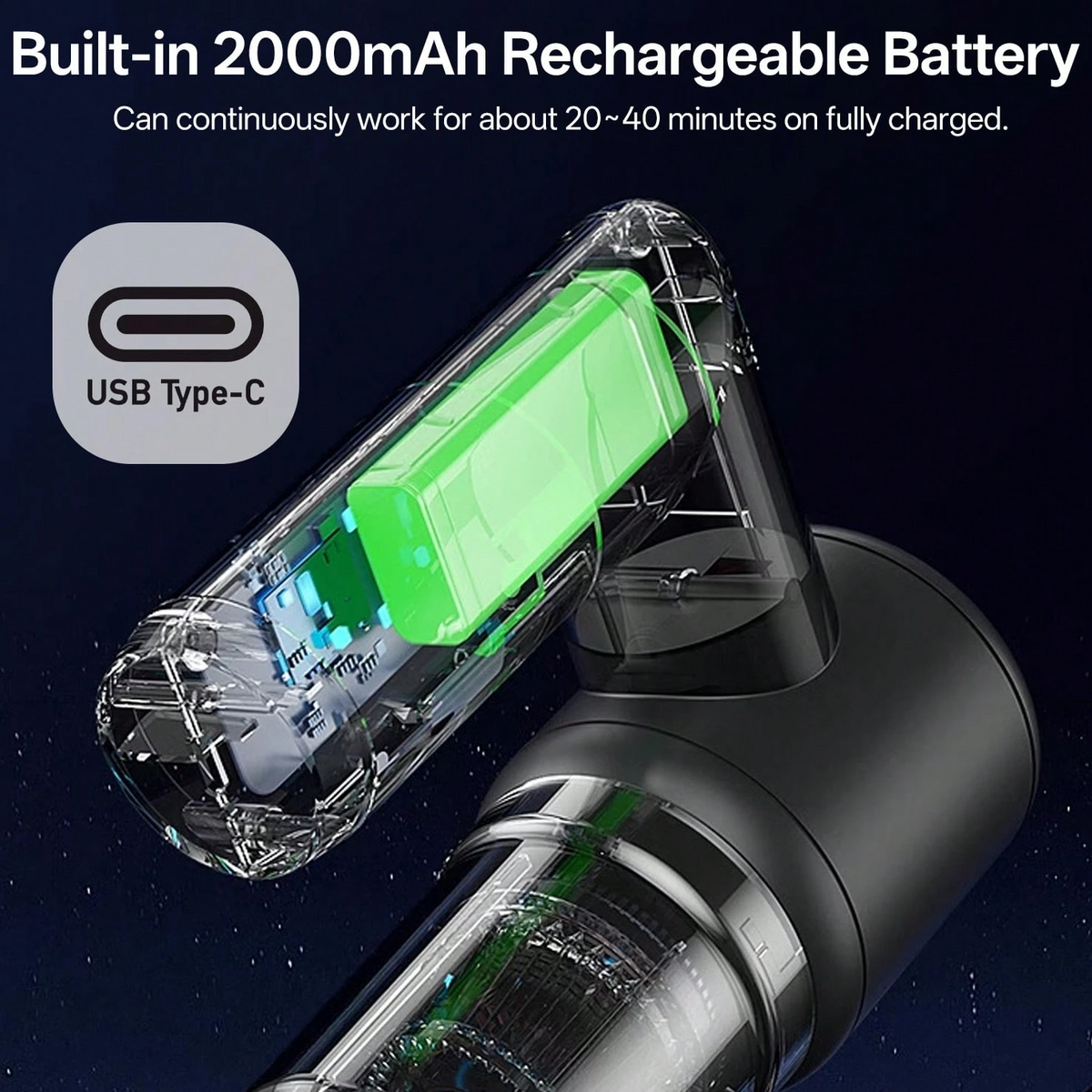5 in 1 Cordless Window Vacuum Cleaner Set 2000mAh