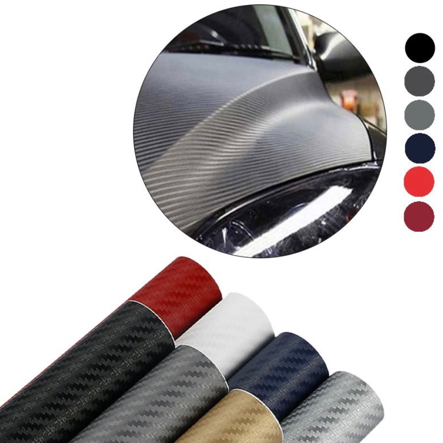 3D Carbon Fiber Car Sticker Waterproof Car Loading Edge - Door Sill - Paint Protection Film (L203 x W50)cm