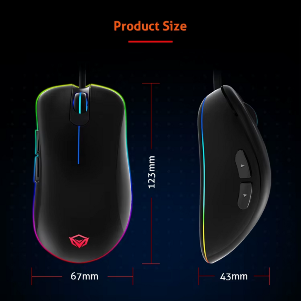 MeeTion GM19 Usb Wired Optical Gaming Mouse With Fcc Standards