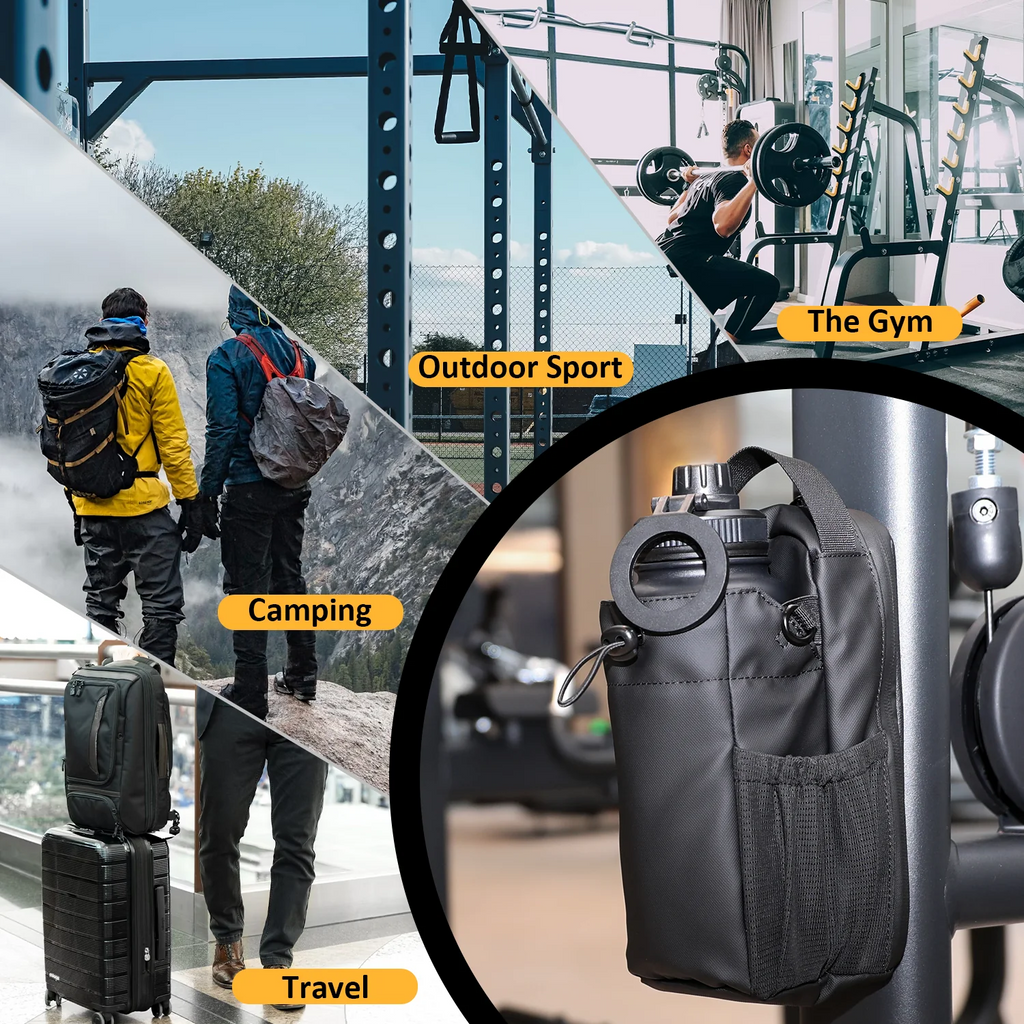 Magnetic Gym Bag With Water Bottle Holder