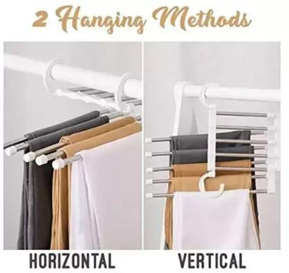 Multifunctional Wardrobe 5 Layers Pants Storage Rack Hangers Holders