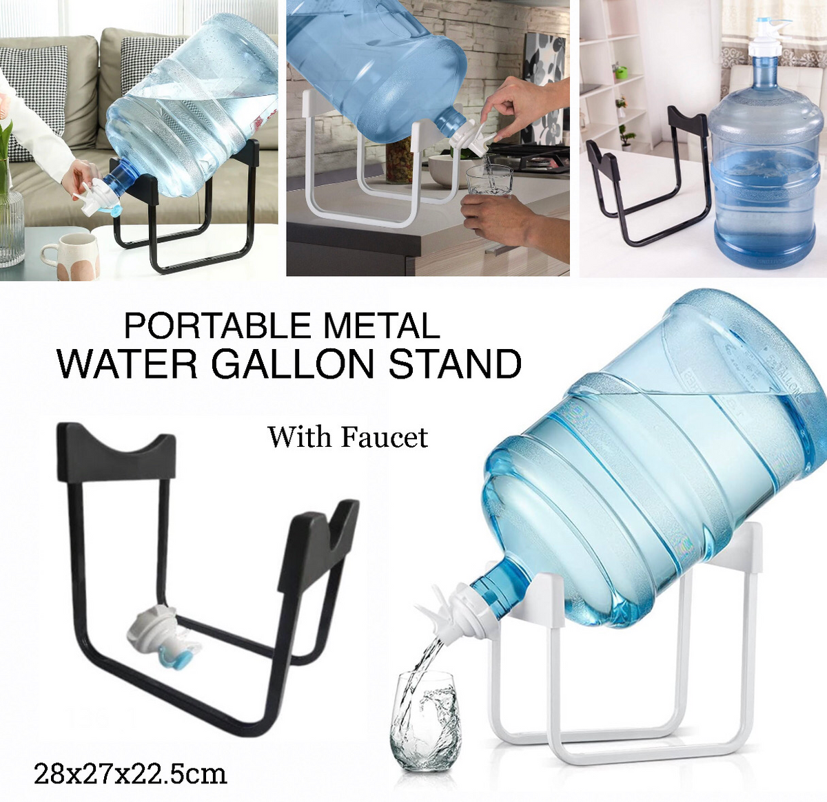 Portable Water Gallon Stand with Faucet
