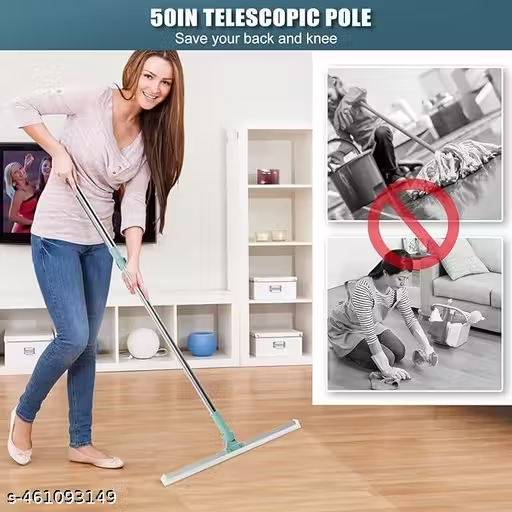 Silicon Floor Wiper With Stainless Steel Extendable Handle