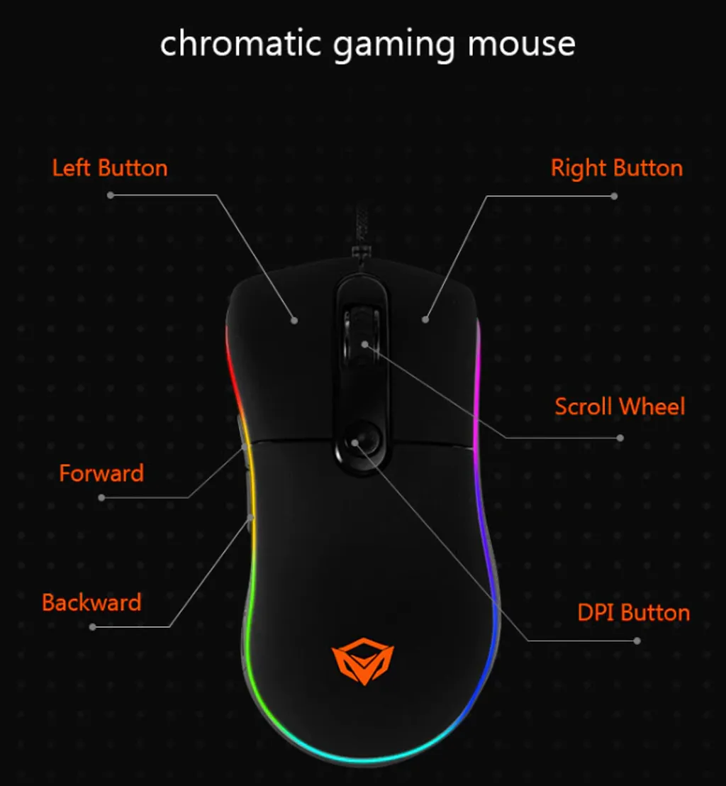 MEETION GM20 Optical Silent Wired Gaming Mouse