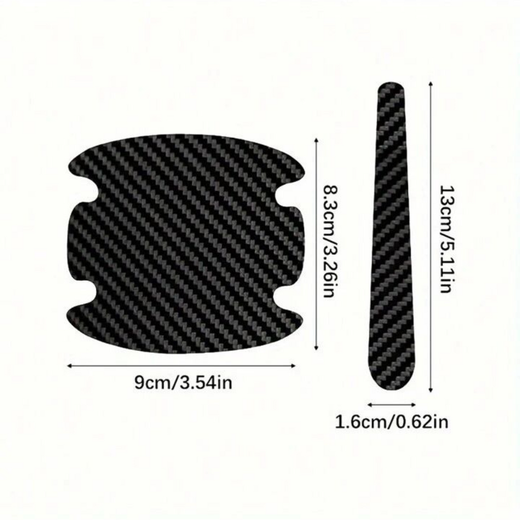 8PCS/SET Carbon Fiber Car Door Handle Protector Cover Inner Bowl Anti Scratch Sticker