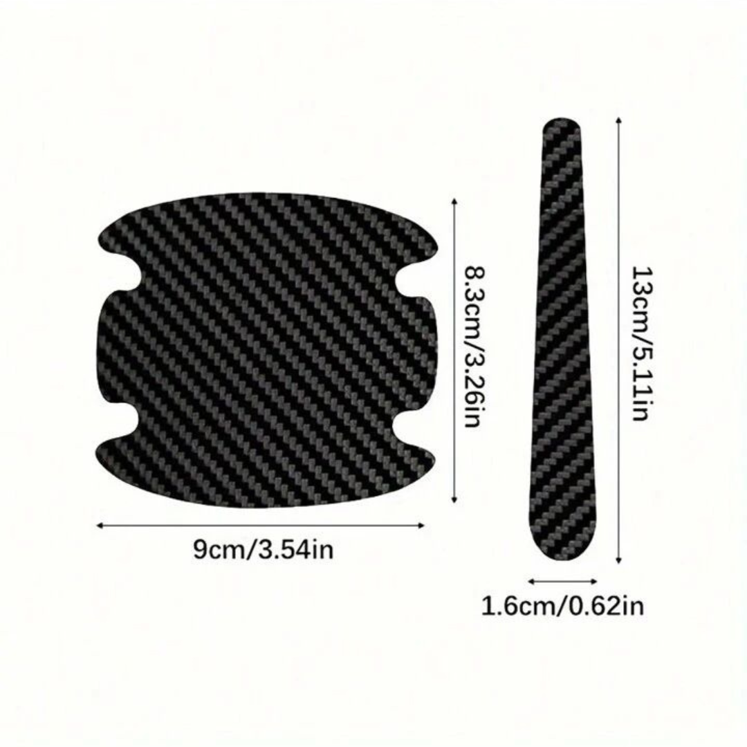 8PCS/SET Carbon Fiber Car Door Handle Protector Cover Inner Bowl Anti Scratch Sticker