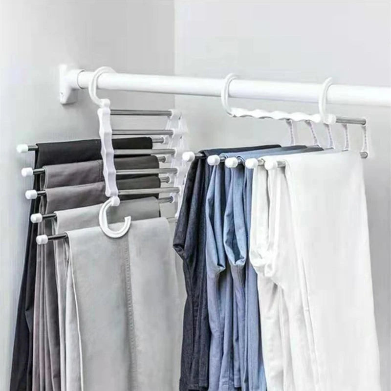 Multifunctional Wardrobe 5 Layers Pants Storage Rack Hangers Holders