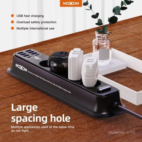 MOXOM Power Strip with Anti Static Sockets MX-ST05