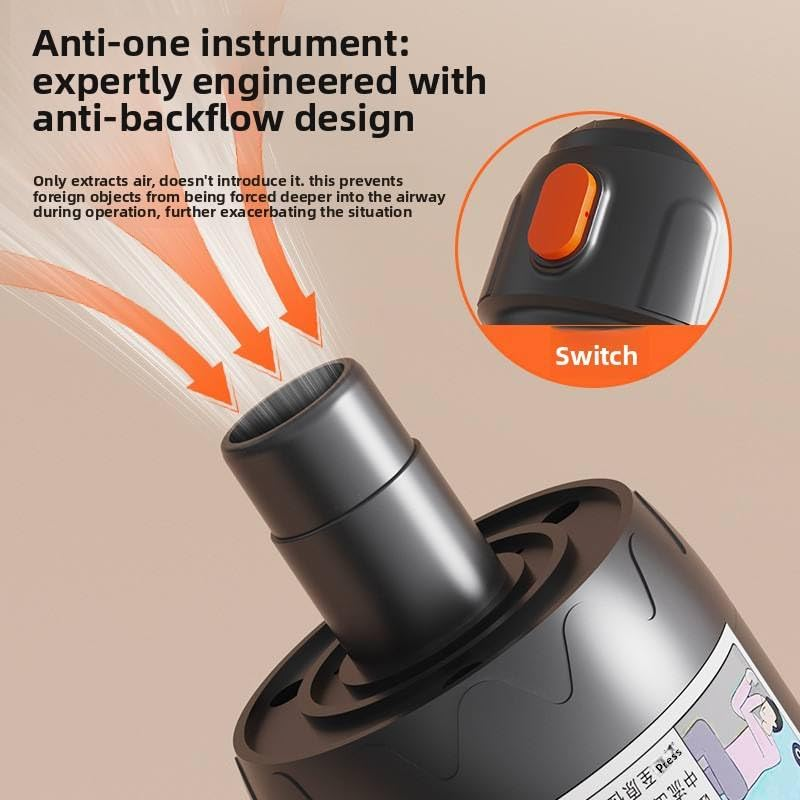 Cybernautt BH01 Automatic Anti-Choking Device | One-Button Suction Rescue for Infants, Children & Adults | Manual Emergency Airway Clear Device with 3 Mask Sizes