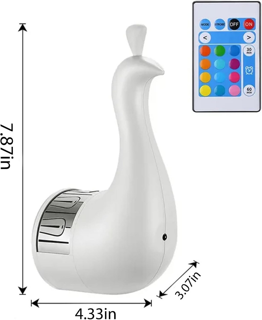 Peacock Projection Lamp, Wall Light with Remote Control
