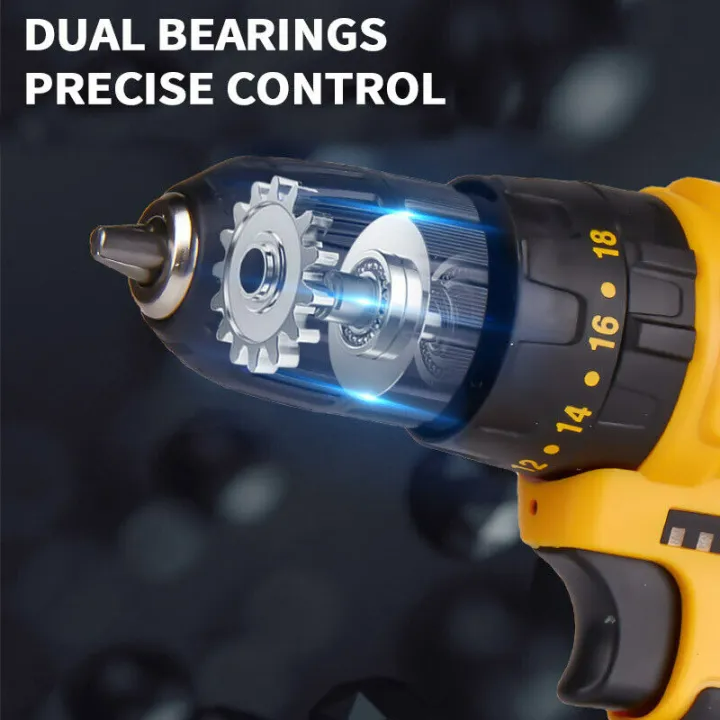 24V DUNLANDI Cordless Drill Machine Kit With 2 Battery