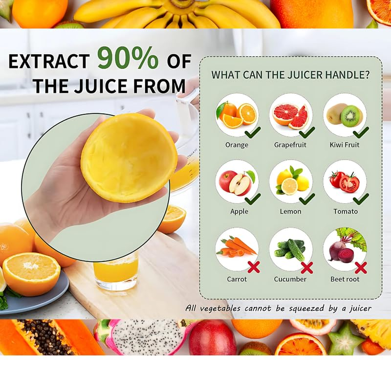 Portable Rechargeable Electric Citrus Juicer Hands-Free