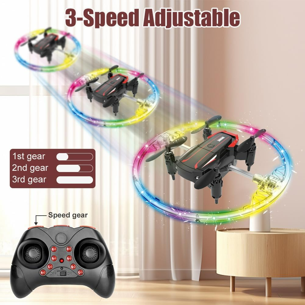 Cool Led Drone 360Degree Roll Colorful Luminous Ball Stunt Tumbling Quadcopter Toy BK8