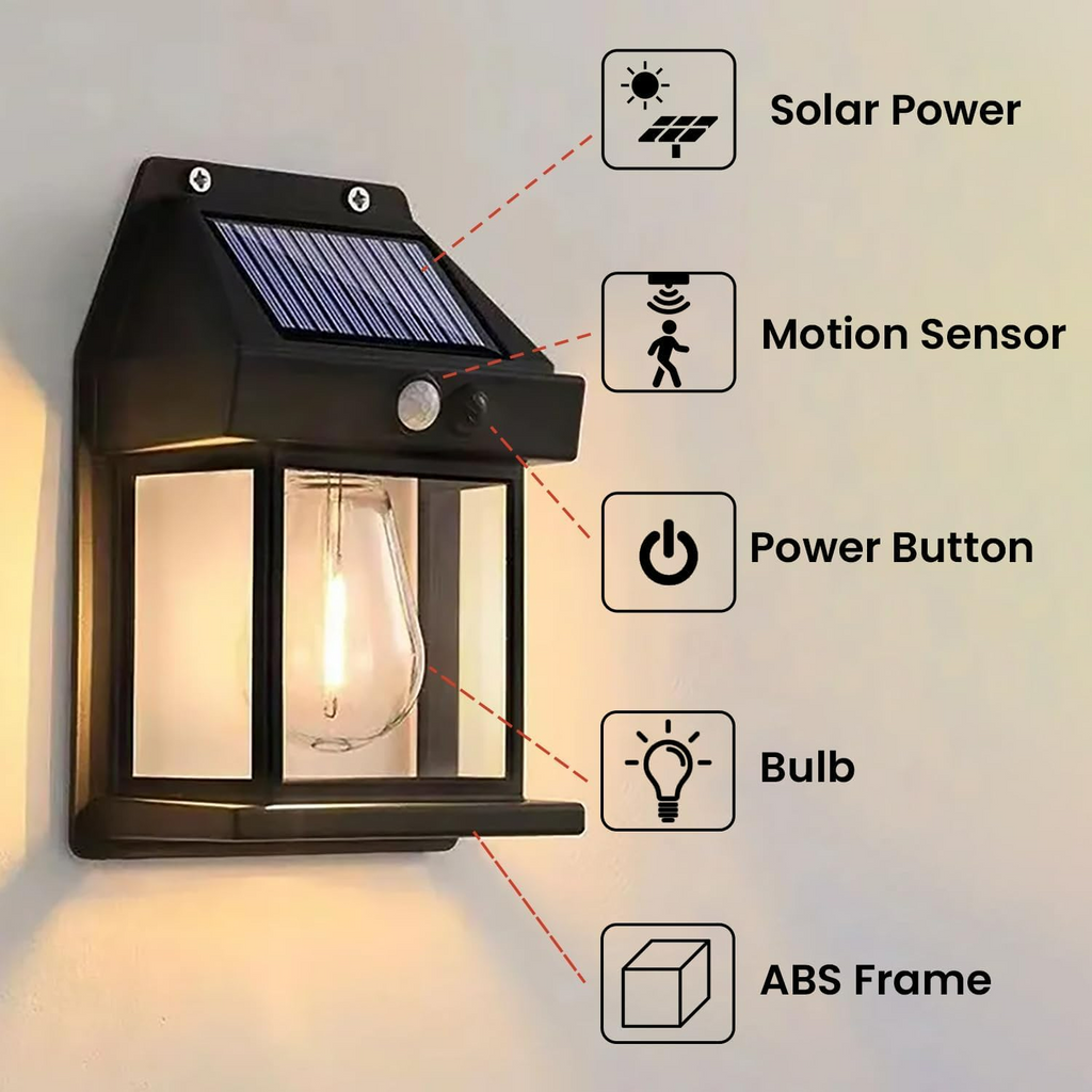 Smart Solar Wall Lights – Wireless Outdoor LED with Motion Sensor & 3 Lighting Modes