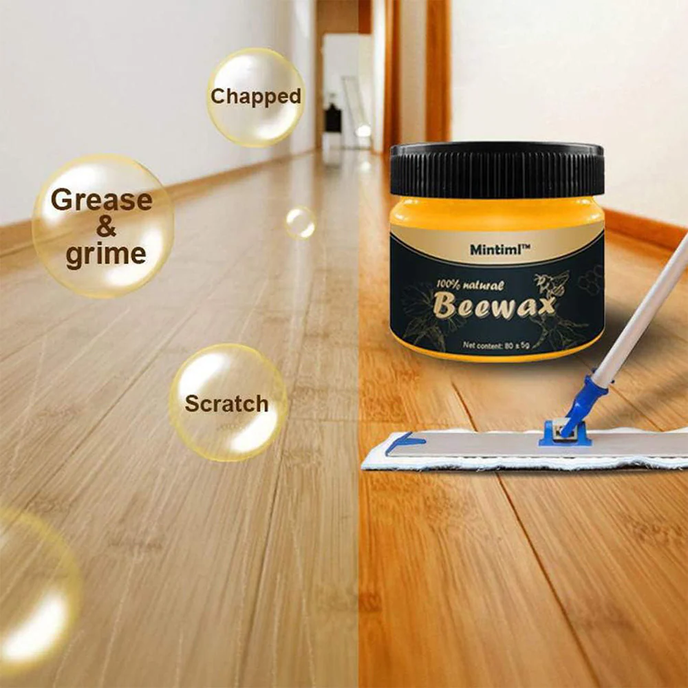 Floor Polishing Wood Care Beeswax Natural Polishing Wear-resistant Wax Detergent Sponge