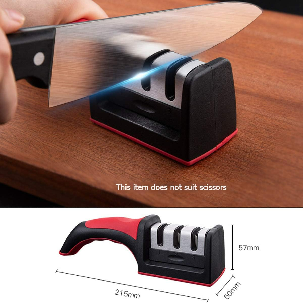 Premium Knife Sharpener, with 3-Stage Blades Sharpener Stone