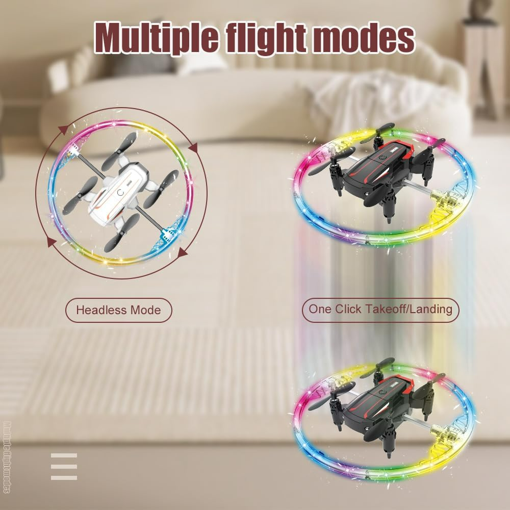 Cool Led Drone 360Degree Roll Colorful Luminous Ball Stunt Tumbling Quadcopter Toy BK8