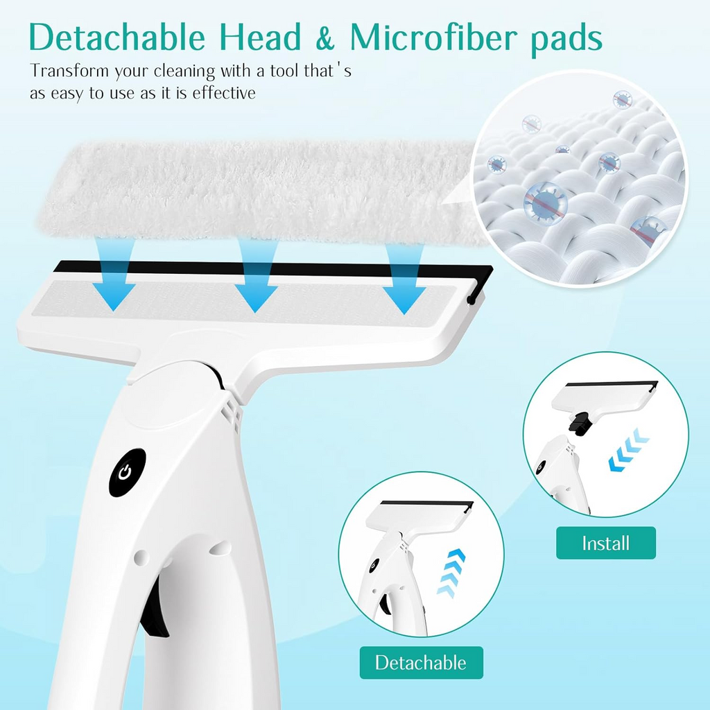 3 in 1 Rechargeable Cordless Window Vacuum Cleaner with Window Puller