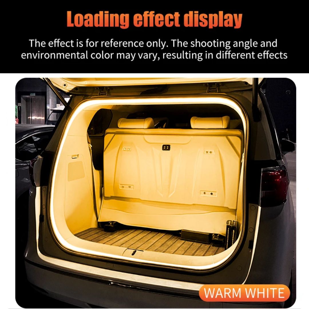 12V LED Trunk Light Warm White LED Strip 2M Waterproof Flexible Light