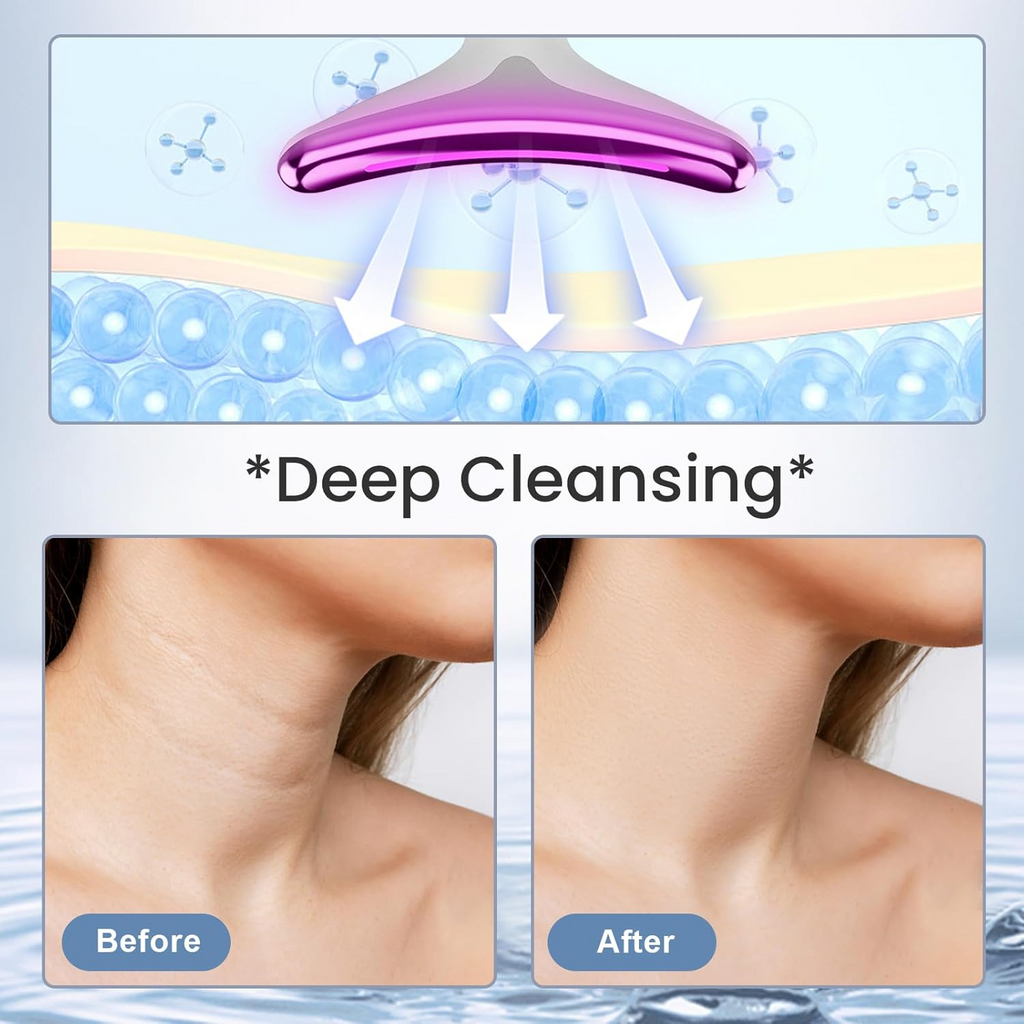 3 in 1 Vibration Face & Neck Massager – Triple-Action Anti-Wrinkle Device for Skin Tightening, Lifting & Smoothing