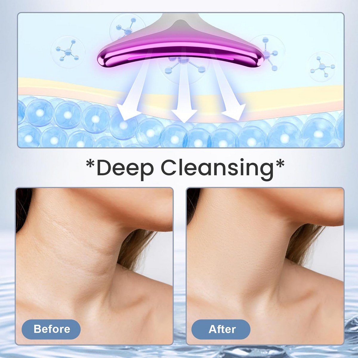 3 in 1 Vibration Face & Neck Massager – Triple-Action Anti-Wrinkle Device for Skin Tightening, Lifting & Smoothing