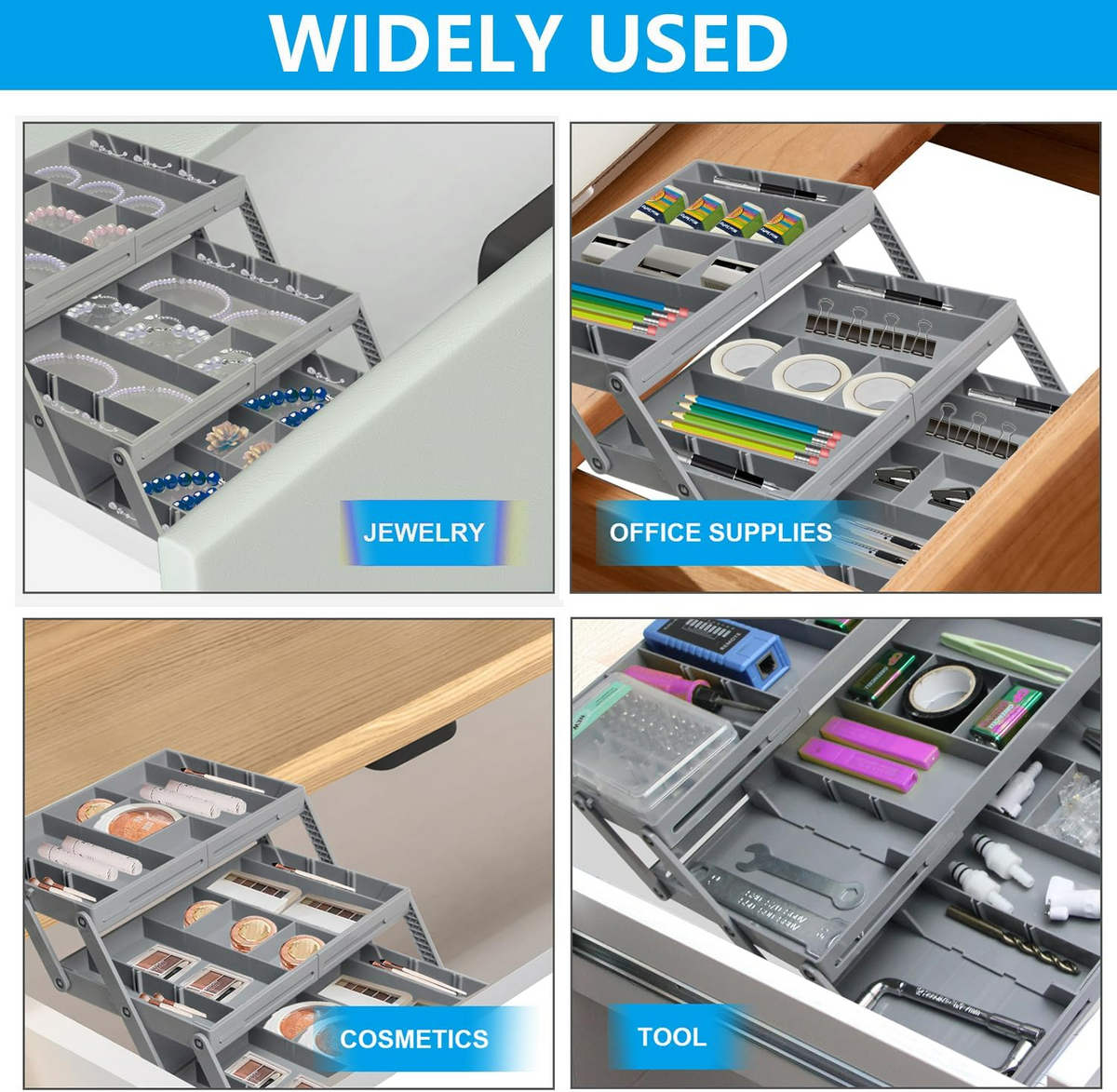 Expandable Multi Layer Storage Tray