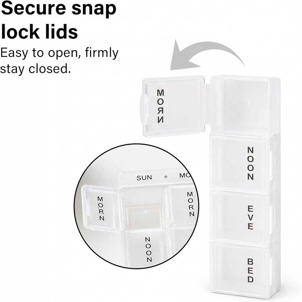 7 days clear pill organizer