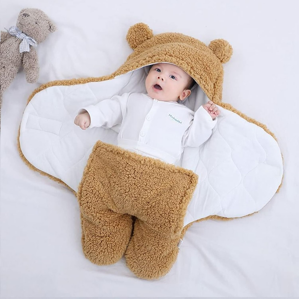 Baby Blanket with Hood – Cozy & Adjustable Swaddle for 0-6 Months