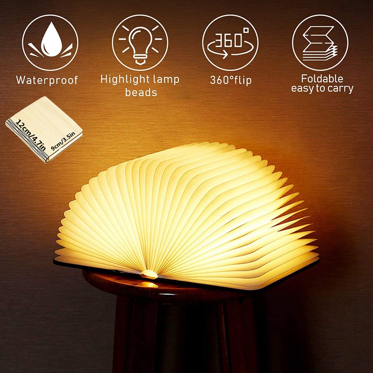 Foldable Book Lamp