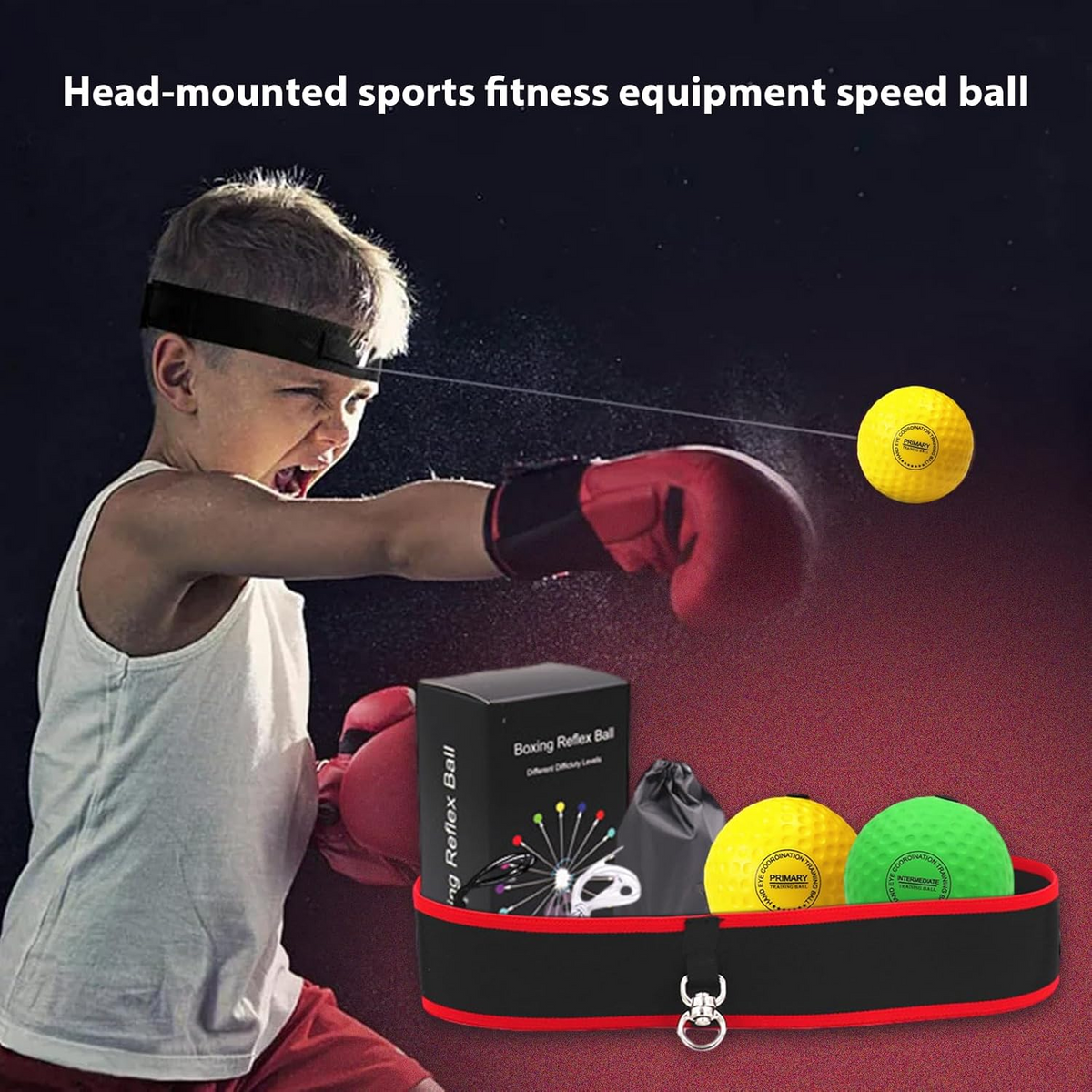 Boxer Reflex Ball Headband Set