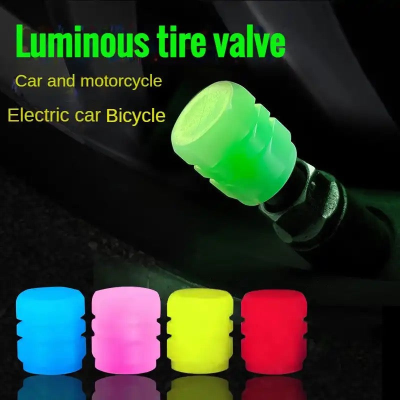 4 Pieces Car Luminous Wheel Tire Valve Led Decor