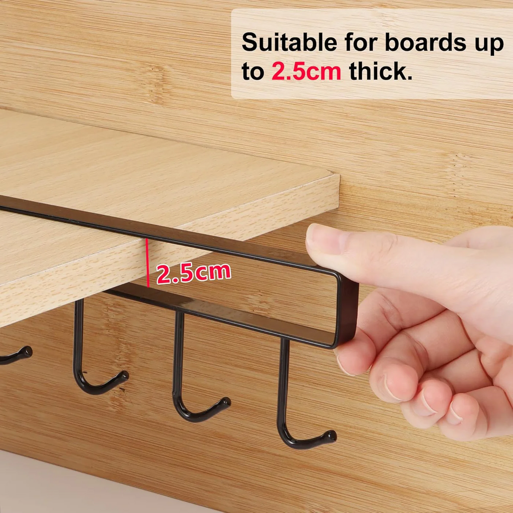6 hook stainless organizer