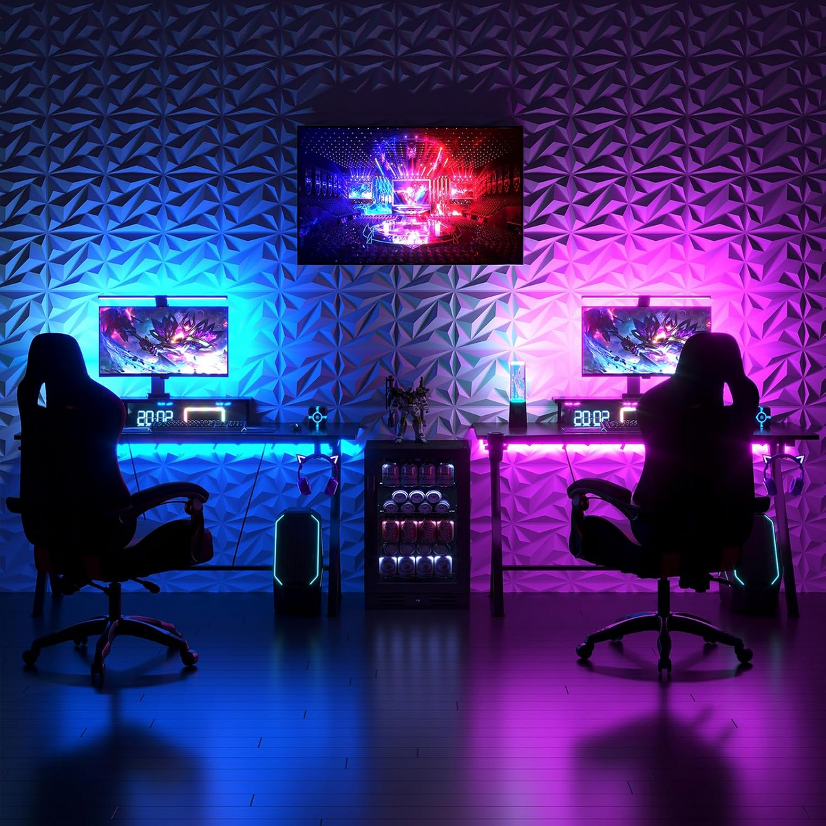 3D Black Diamond PVC Wall Panels