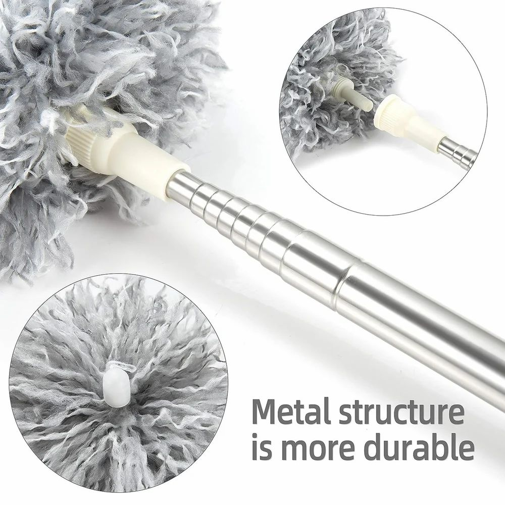 100 Inch Fan Duster, Extendable Microfiber Duster, Feather dust