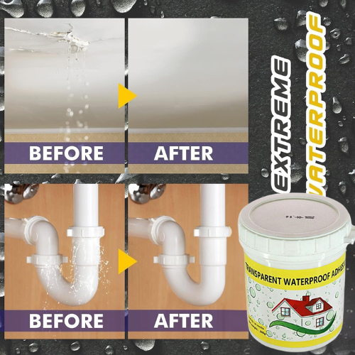 Transparent Waterproof Adhesive With Brush for Roof Leakage and Crack Sealing