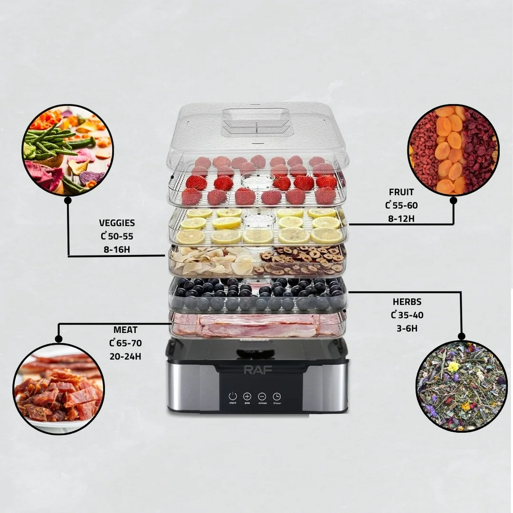 RAF Digital Food Dehydrator - DRIED FRUIT MACHINE MAKER R6801