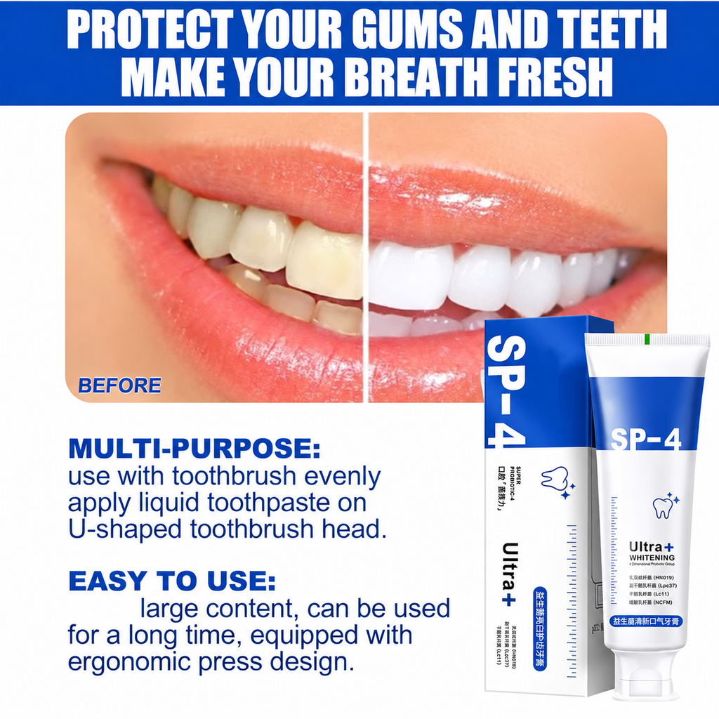 Ultra+ Whitening Toothpaste Brightening & Stain Removal
