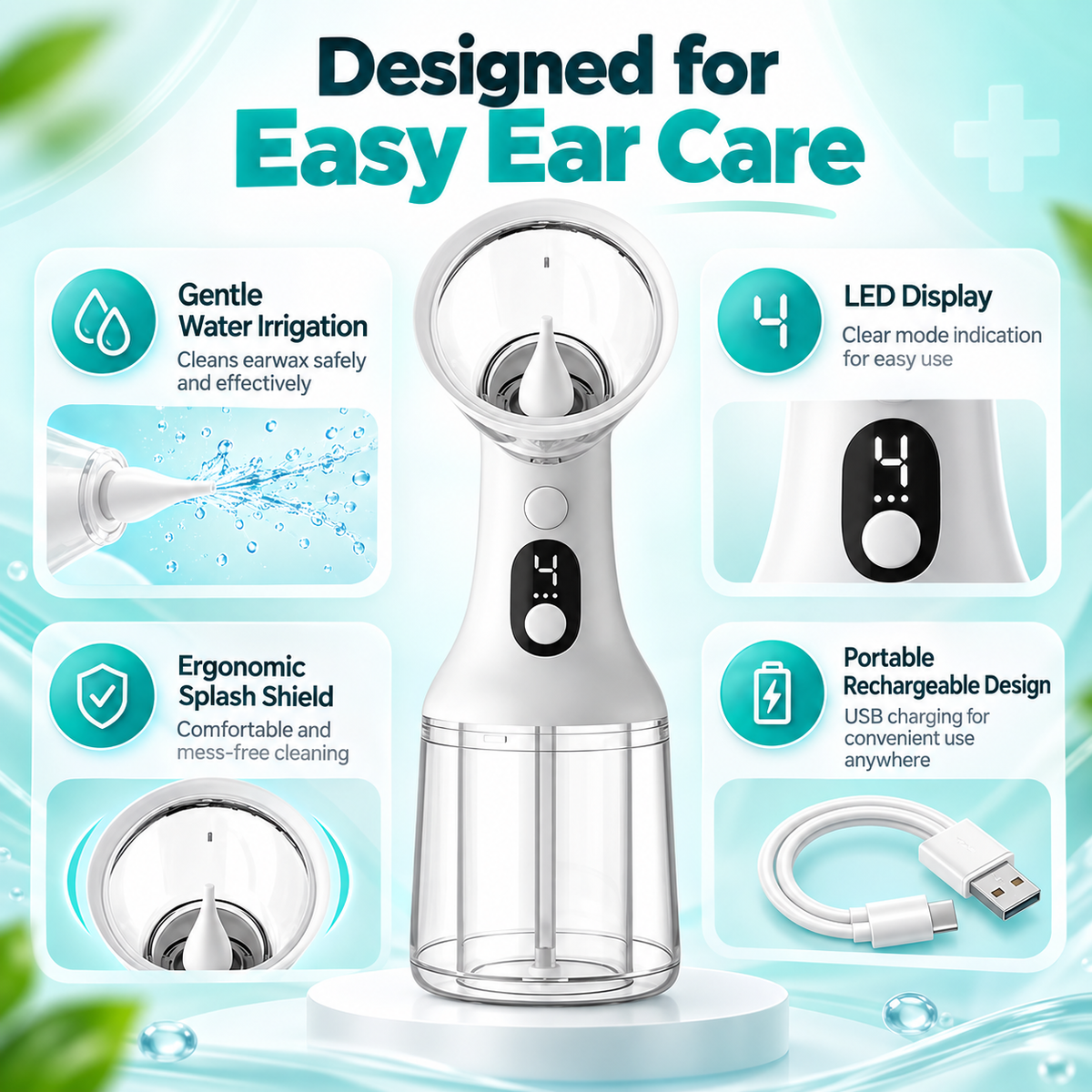 Electric Automatic ear wax removal kit