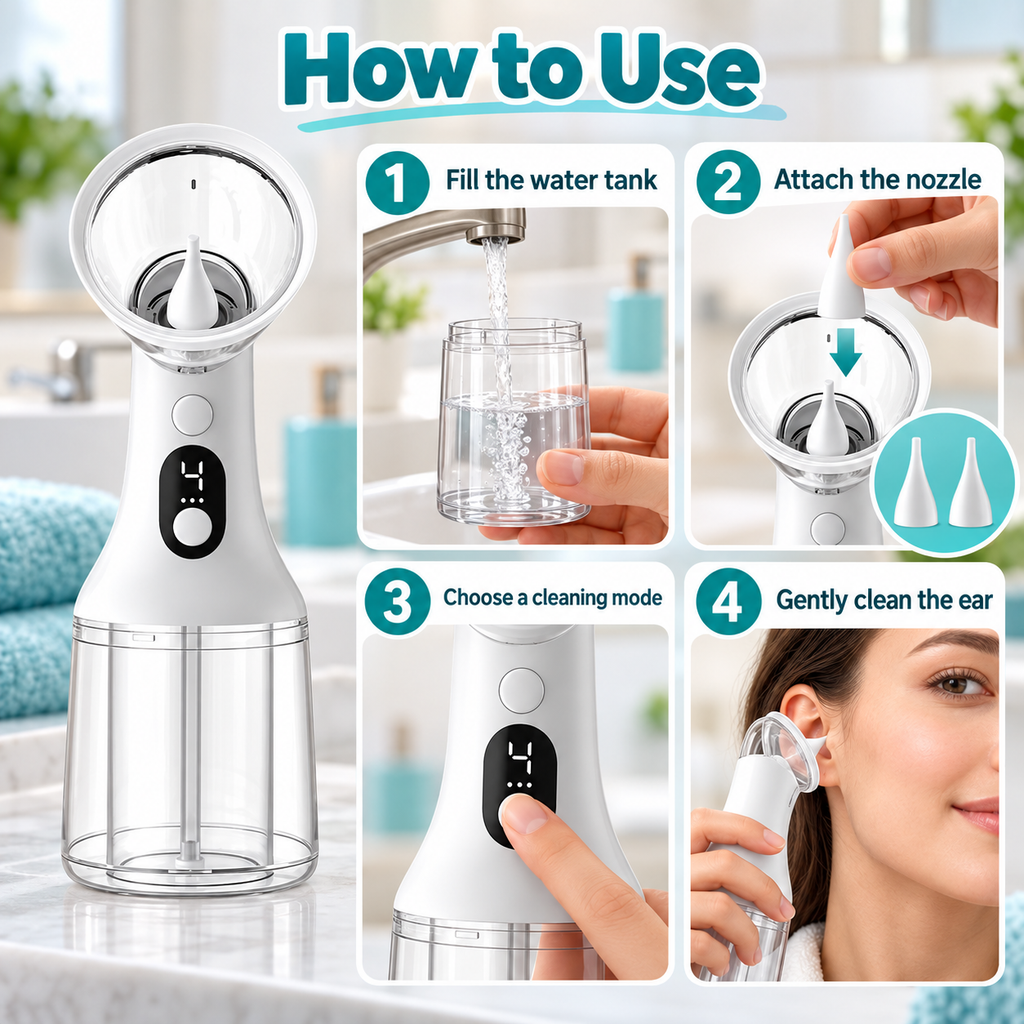 Electric Automatic ear wax removal kit