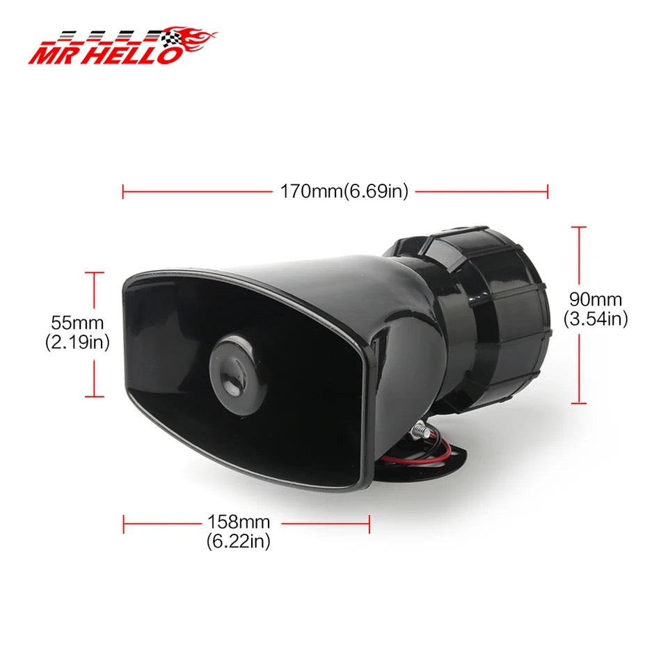 Car Siren Electronic Horn 100Watt