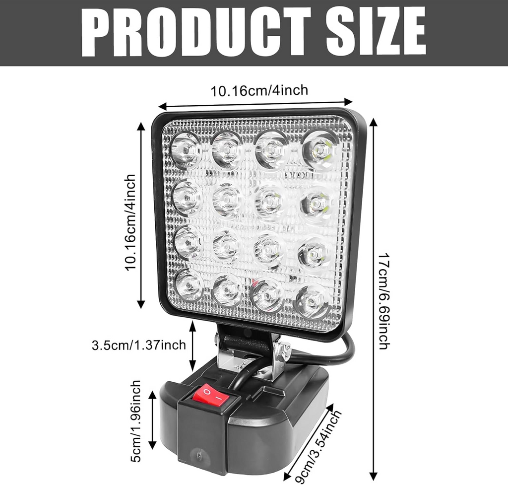 LED Work Light Battery Portable - Lamp Multifunctional Spotlight Torch
