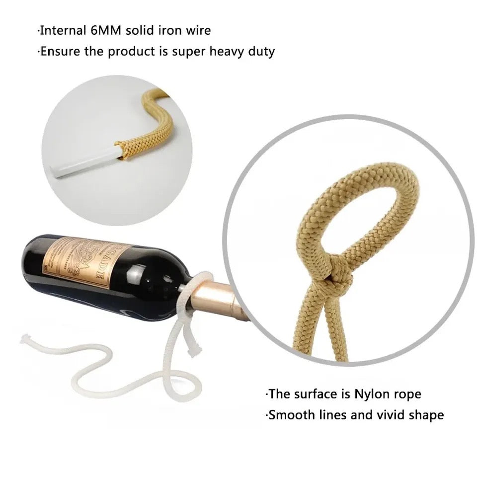 Wine Holder White Rope Or Metail Chain