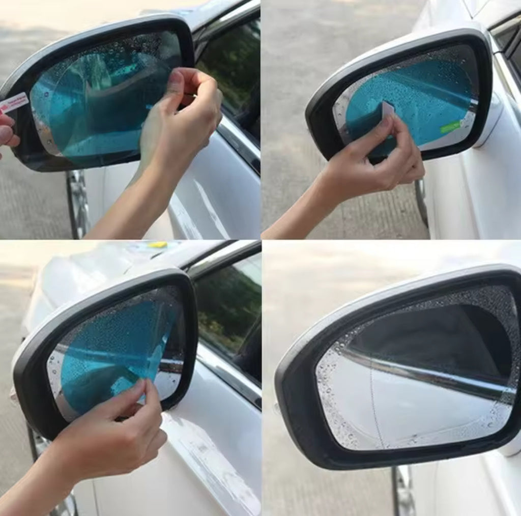 Waterproof Anti Fog Film Rain Proof Car Mirror for All Vehicles - Set of 2