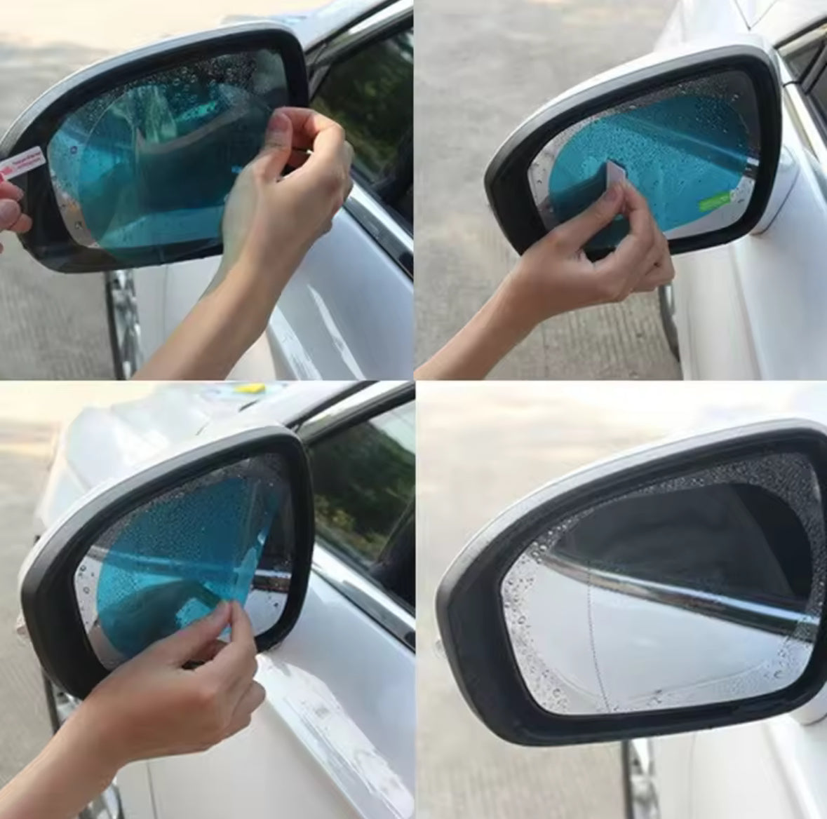Waterproof Anti Fog Film Rain Proof Car Mirror for All Vehicles - Set of 2