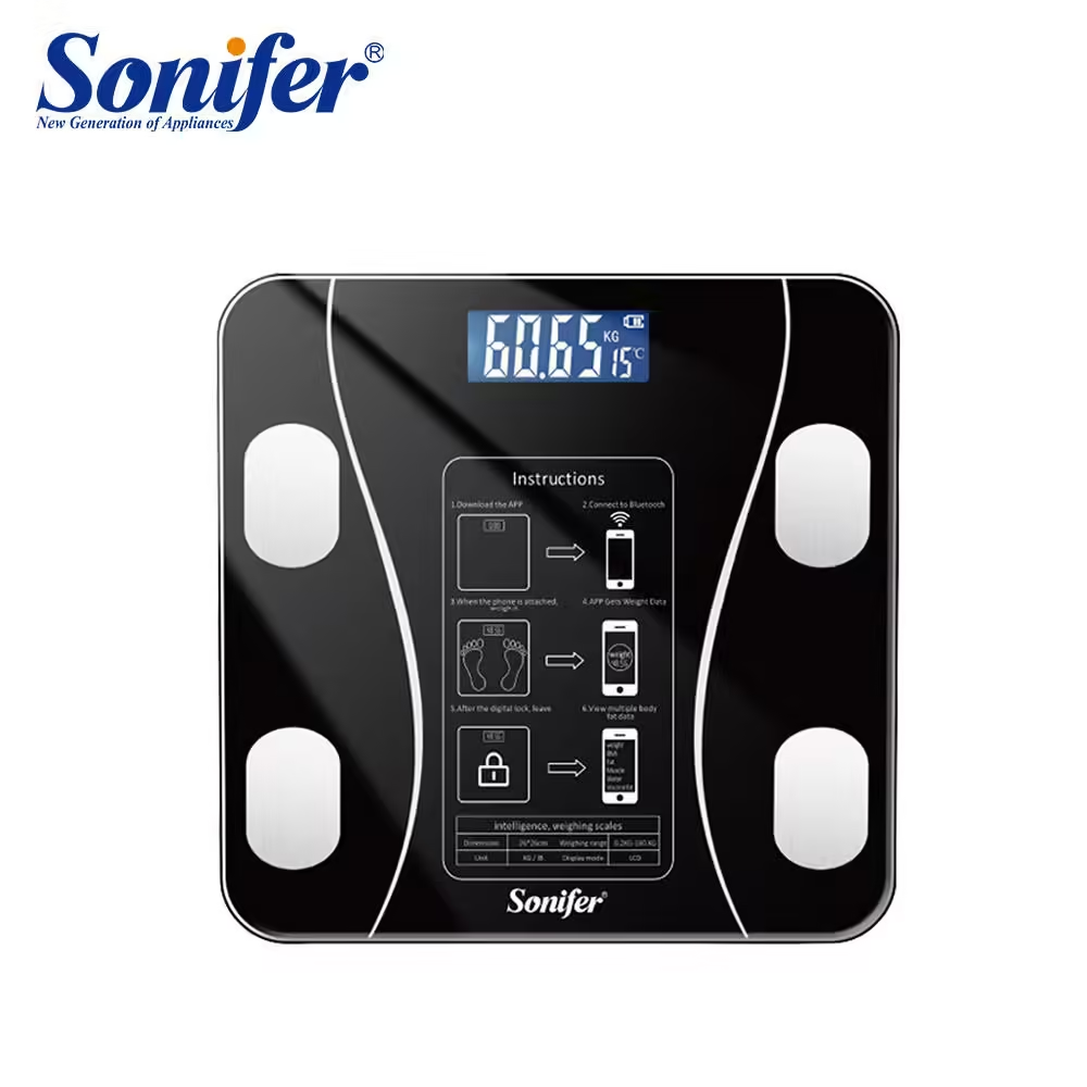Sonifer Smart Digital Phone App Scale – Electronic Body Fat Scale with LED Display