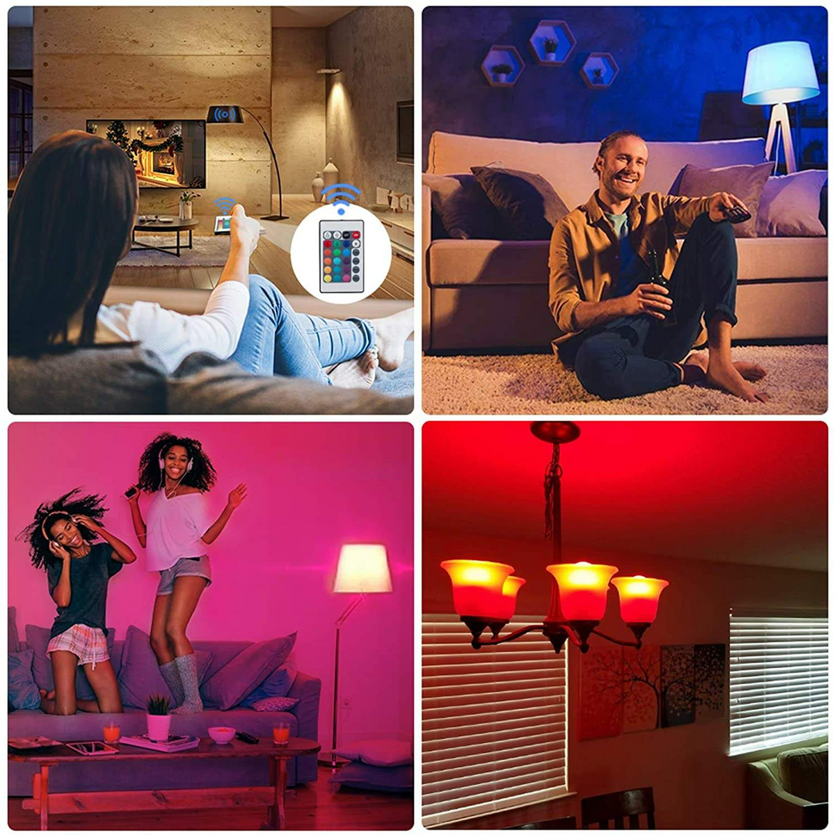 Color Changing RGB LED Bulb Lamp Light with Remote Control