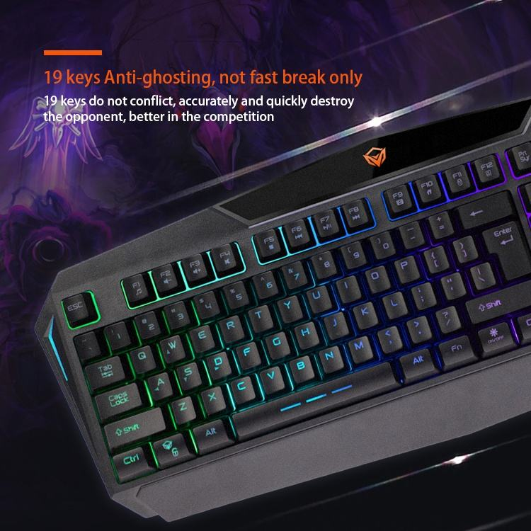Backlit Gaming Keyboard and Mouse Combo Meetion C510 USB