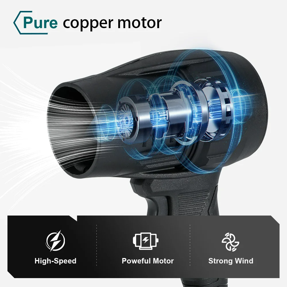 Air Pressure Power Blower Mini Cordless With Leaf Blower Cordless Compressed Air Duster 120mph for Car Wash