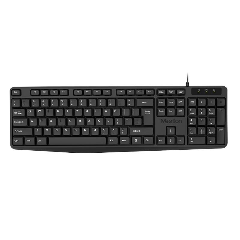 Meetion MT-K200 Economical Universal Waterproof 104 Keys USB Wired Office Keyboard
