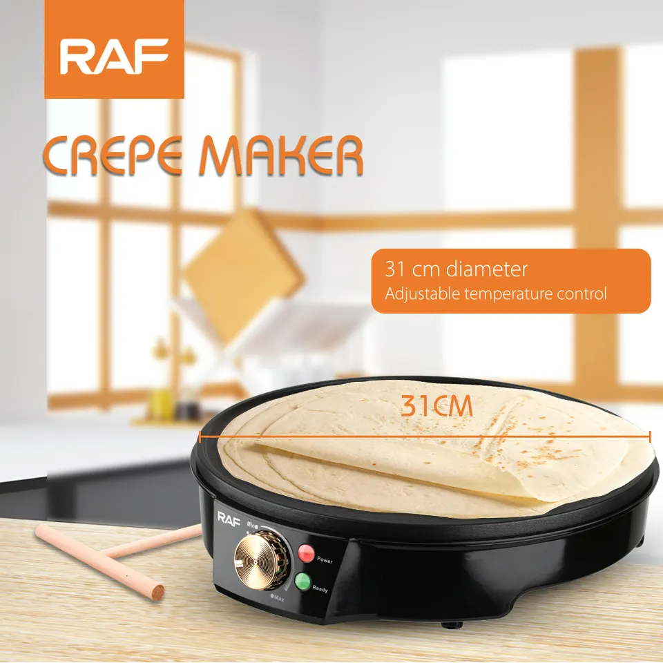 1200W Mini Aluminum Crepe Maker Pan Commercial Pancake Pan Cake Electric Crepe Maker R528